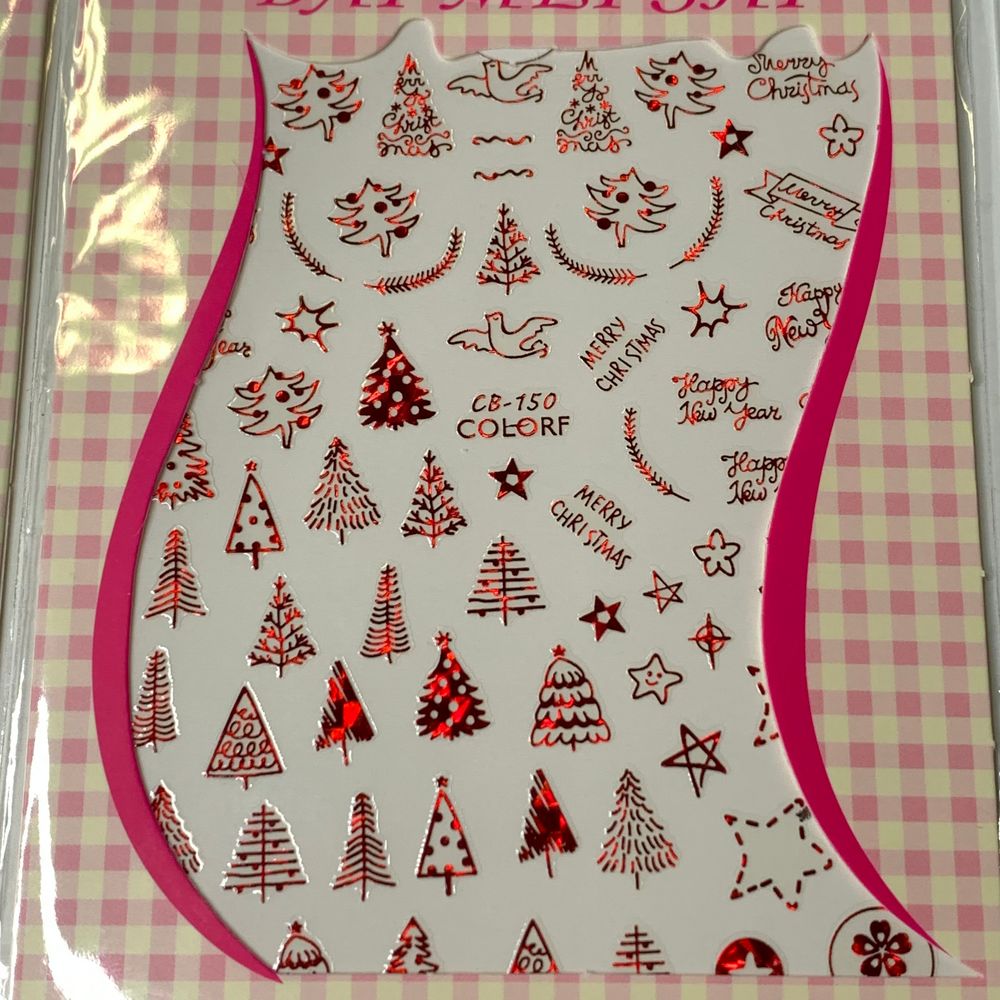 Christmas nail sticker bundle close-up - 13