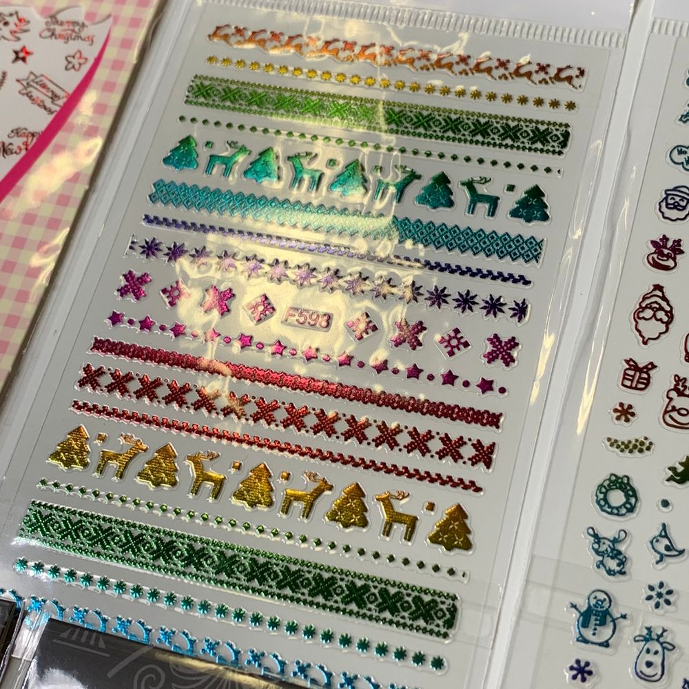 Christmas nail sticker bundle close-up - 14