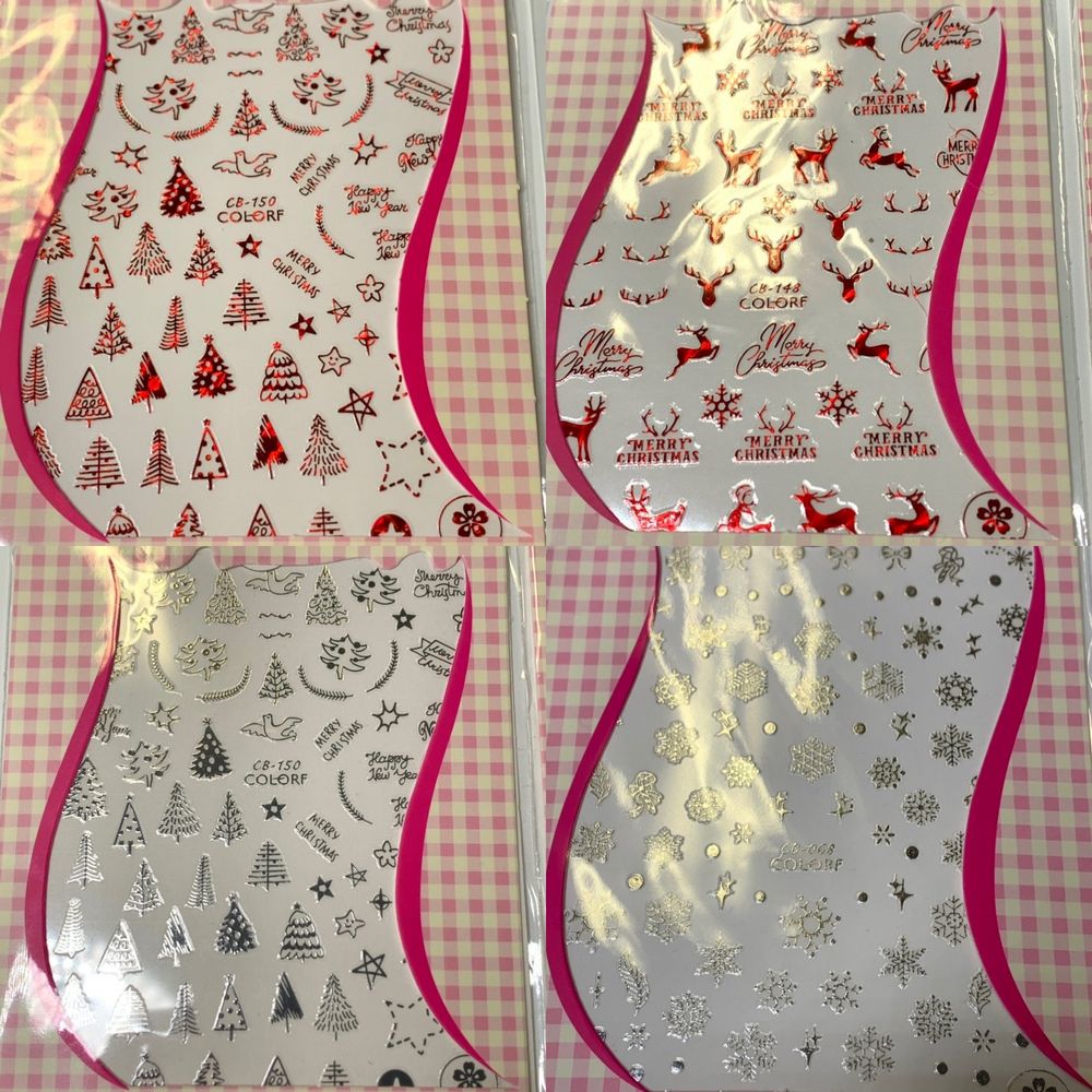 Christmas nail sticker bundle close-up - 2