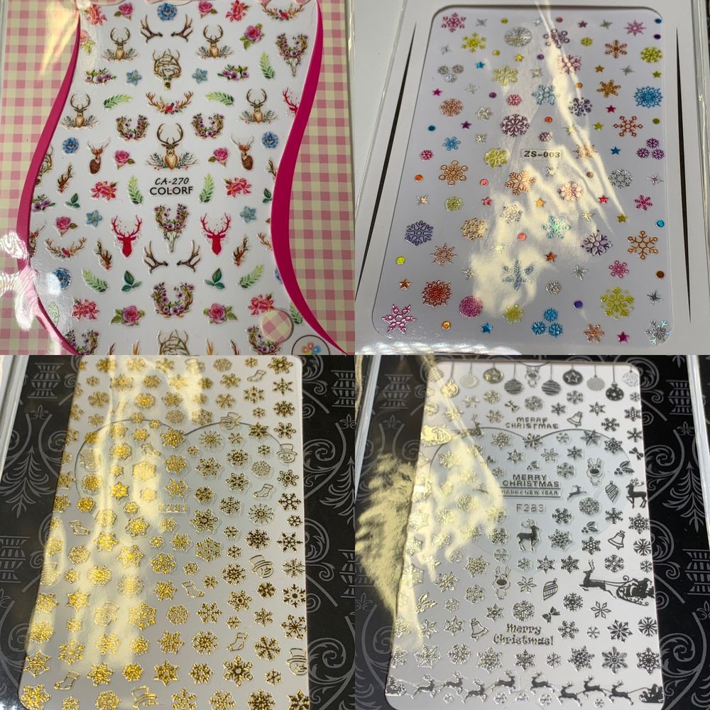 Christmas nail sticker bundle close-up - 3