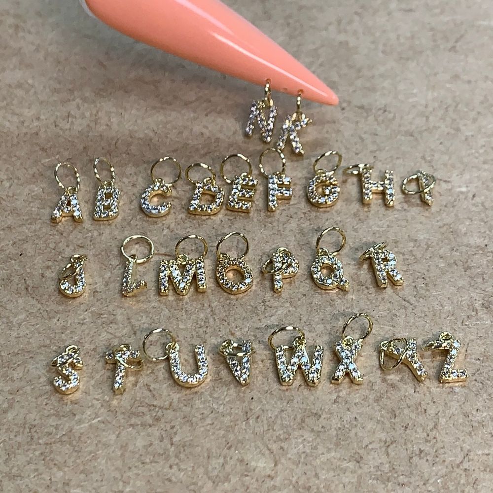 A-Z letter nail charms set - 2
