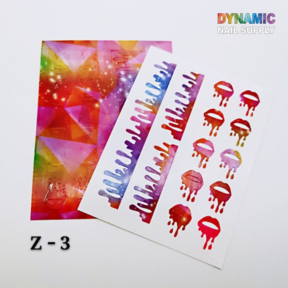 lips nail stickers sheet - 2