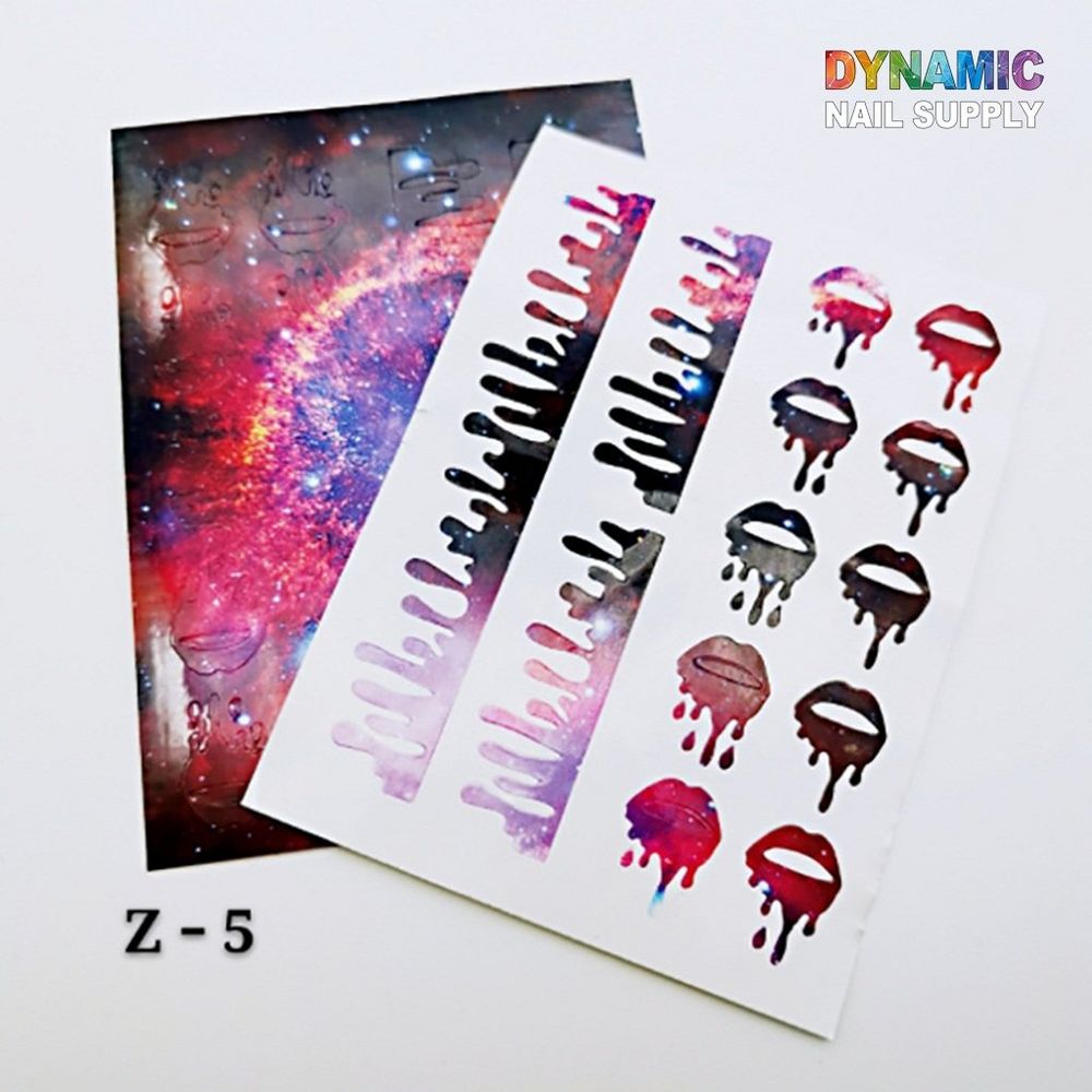 lips nail stickers sheet - 4